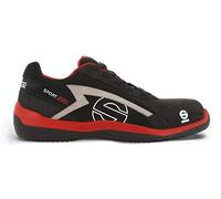 Sparco 0751640RSNR Sport Evo Scarpa Antinfortunistica da Lavoro, Nero/Rosso, 40 EU