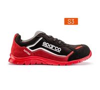Scarpa bassa nitro s3 src antinfortunistica in pelle nabuk rosso/nero tg.41 spar
