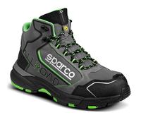 Sparco Allroad, Scarpe Antinfortunistiche Unisex-Adulto, Grigio Scuro-Verde Fluo, 47 EU