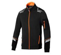 Sparco felpa tech full zip Alabama cotone maniche rinforzate strisce riflettenti