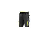 Sparco Atlanta Tech bermuda da lavoro da uomo stretch. Pantaloncini estivi multitasche, rinforzati, vestibilità comoda. Grigio - Giallo Fluo XXL