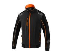 Sparco Austin giacca tecnica antivento tech light-shell tg L nero/arancione fluo