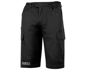 Sparco bermuda cargo multitasca da lavoro nero Tg.XL in cotone elasticizzato