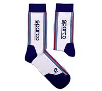 sparco Calcetines Diseño Martini-r Talla 41-46 Blanco/Azul Marino Calzini, Bianco, 41 Unisex-Adulto
