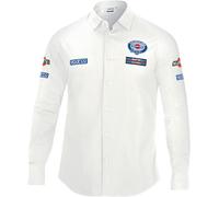 Sparco Camicia Manica Lunga Martini-R S, Bianco, 42/50 EU