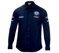 sparco Camicia Manica Lunga Martini-R S, Blu, 42/50 EU