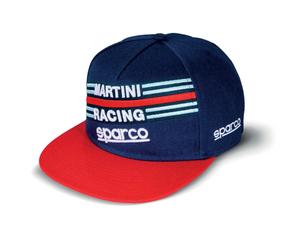SPARCO CAPPELLINO MARTINI RACING CON VISIERA PIATTA E RICAMI 3D FRONTALI 01283BM