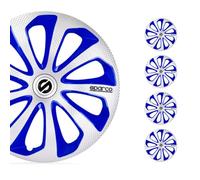 Sparco Spc1475Svblc Set Copricerchi 4 Pezzi Sicilia 14 Pollici Argento/Blu/Carbono