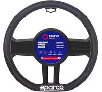 SPARCO Coprivolante Nero in PVC presa Comoda Anti-Sbiadimento Diametro 37,5cm