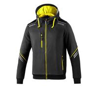sparco Felpa con Cappuccio Marca Modello Felpa con Zip E Cappuccio TW Taglia L Grigio/Giallo Fluo