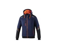 SPARCO FELPA TECNICA FULL-ZIP BLU/ARANCIONE CON CAPPUCCIO E TASCHE DA LAVORO
