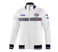 sparco Sudadera con Cremallera Martini-r Felpa, Blanco, S Unisex-Adulto