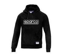 Sparco Hoodie Frame felpa da uomo nera con cappuccio tg M in cotone