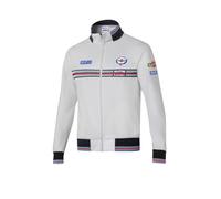 Sparco felpa full zip Martini Racing 100% cotone ispirata a iconica tuta Sparco