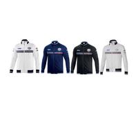 Sparco felpa full zip Martini Racing 100% cotone ispirata a iconica tuta Sparco