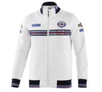 sparco Sudadera con Cremallera Martini-r Felpa, Blanco, L Unisex-Adulto