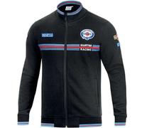 Sparco felpa full zip Martini Racing Nera Tg. L 100% cotone ispirata tuta Sparco