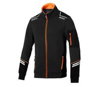 Sparco felpa tech full zip Alabama cotone maniche rinforzate strisce riflettenti