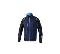 Sparco Giacca da Lavoro Leggera Light Shell Austin in Tessuto Tecnico Idrorepellente Antivento. Giubbino Multitasche Traspirante con Rinforzi e Dettagli Riflettenti.