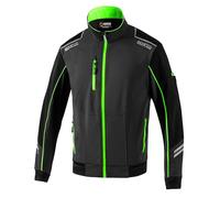 Sparco Giacca da Lavoro Leggera Light Shell Austin in Tessuto Tecnico Idrorepellente Antivento. Giubbino Multitasche Traspirante con Rinforzi e Dettagli Riflettenti.