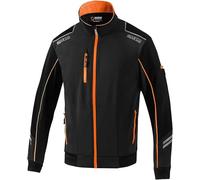 SPARCO GIACCA LIGHT-SHELL TECNICA AUSTIN ANTIVENTO NERO/ARANCIONE TASCHE LAVORO