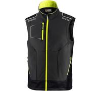 SPARCO GILET TECNICO ILLINOIS TECH LIGHT VEST GRIGIO/GIALLO CON TASCHE DA LAVORO
