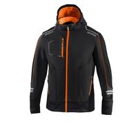 Sparco Giubbotto da Lavoro York Softshell Uomo Tecnico Antivento Idrorepellente. Giacca Multitasche Rinforzata con Cappuccio e Inserti Riflettenti
