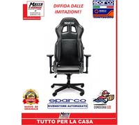 SPARCO ICON SEDIA POLTRONA UFFICIO COLORE PELLE RACING CALCIO GAMING NERA LAVORO