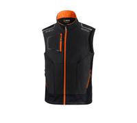 Sparco Gilet tecnico Illinois - Nero/Arancio fluo - Inserti ad alta visibilità - Taglia XL