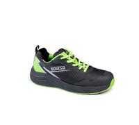 Sparco Impulse Lucas, Scarpe Antinfortunistiche Unisex-Adulto, Grigio Scuro/Verde Fluo, 45 EU