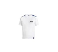 Sparco - Maglietta Sparco Martini-R Top - Strisce Tessute e Patch Martini Racing - Jersey Elastico 95% Cotone - Stile Automobilistico Sportivo - Taglia XL - Bianco