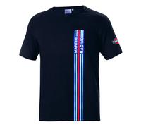 Sparco Martini Racing Big Stripes T-Shirt in cotone, nero