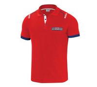Sparco Martini Racing Embroideries Polo in cotone piquet, rosso