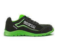 Sparco Nitro Scarpe Antinfortunistiche da Lavoro, Unisex - Adulto, Nero/Verde, 47 EU