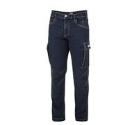 Sparco Pantalone da Lavoro Dallas Jeans Denim Tecnico Stretch. Pantaloni Multitasche Rinforzati Anti-Abrasione con Predisposizione Ginocchiere.