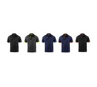 Sparco polo tech Toledo Tg. XL in cotone e poliestere grigio scuro/giallo fluo