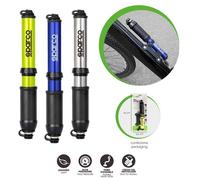 SPARCO Pompa Gonfiatore Bici Blu in Alluminio con Adattatori e viti incluse