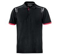 Sparco Portland - Polo da Lavoro a Maniche Corte, in Cotone, Colore: Nero