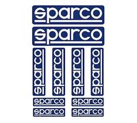 sparco S09003 Kit di 10 Adesivi, Blu