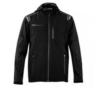 Sparco Seattle Giacca multitasca in Softshell con cappuccio, colore nero