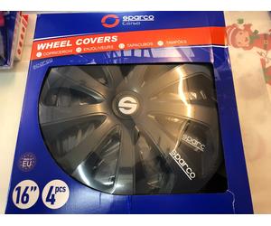 SPARCO SET 4 COPPE RUOTE COPRICERCHI IN ABS SICILIA 16" ANTRACITE SPC1670GR A23