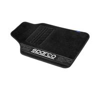 SPARCO Set 4 tappetini neri universali 2 anteriori con logo e posteriori
