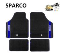 SPARCO Set 4 Tappetini Tappeti Auto in Moquette Blu/Nero Universali