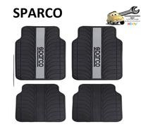 SPARCO Set 4 Tappetini Tappeti Auto in PVC Grigio/Nero Universali