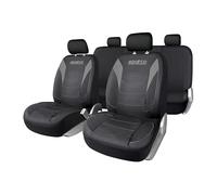 Sparco Set completo di coprisedili per auto a 5 posti, 9 pezzi, esclusiva Amazon, PVC resistente, universali con sistema a cerniera, installazione rapida e facile pulizia