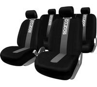 Sparco SPC1012 Set coprisedili per Auto, 11 Pezzi, Classic, Grigio, Set di 11