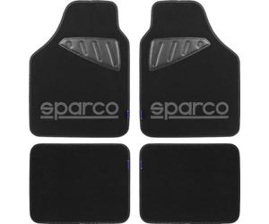 Sparco Set completo SPC19 universale tappetini auto moquette nero/grigio poliestere