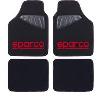 Sparco Set Completo tappetini universali Auto Moquette Nero/Rosso Poliestere
