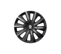 Sparco Set di 4 copricerchi da 14". Modello Milano Nero/Grigio. Design sportivo per i cerchi della sua auto. Costruzione robusta e durevole.