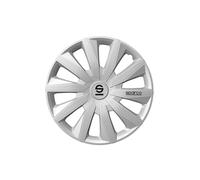 Sparco Set di 4 copricerchi da 15”. Modello Milano Argento. Design sportivo per i cerchi della sua auto. Costruzione robusta e durevole.